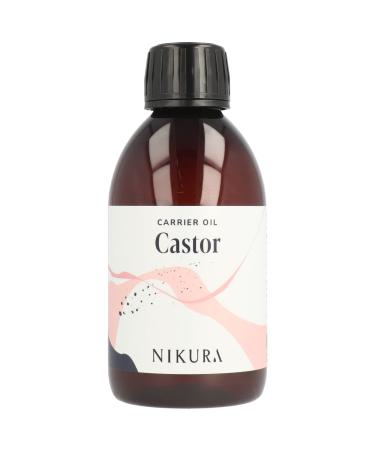 Nikura Castor Oil - 250ml | Castor Oil for Hair Growth Skin Face Body Scalp Eyelashes Eyebrows & Nails | Moisturising & Hydrating | For Essential Oils | Natural Vegan & UK | BPA Free Castor 250 ml (Pack of 1)