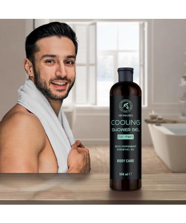 Shower Gel Cooling 500ml - Shower Gel for Men with Peppermint Essential Oil - Body Care - Cleansing and Care - Fresh Fragrance - Masculine Aroma - Body Wash for Him - Shower Gel - Buy Online on GoSupps.com