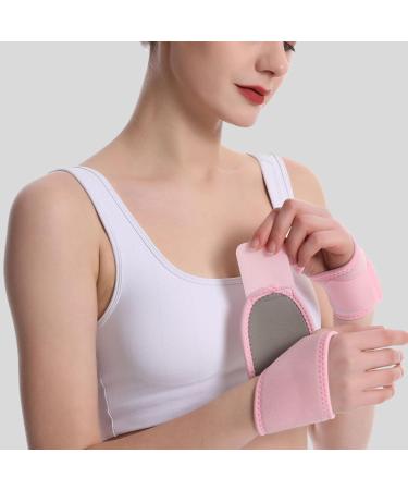 Adjustable Pink Wrist Wrap - Breathable Elastic Support for Sports | International Shipping - Buy Online on GoSupps.com