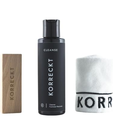 KORRECKT Cleanse - Ultimate Sneaker Cleaning Kit Sustainable Shoe Cleaner for Leather Suede Canvas & More Sneakerhead s Essential for Kicks Creps & White Shoes 150ml - Buy Online on GoSupps.com