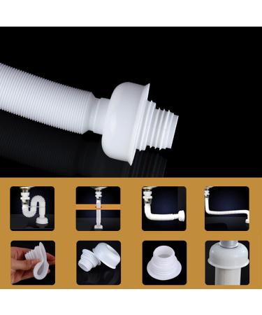 Professional Expandable Flexible PTrap Pipe Flexible Waste Pipe Kitchen Sink Garbage Disposal & Shampoo Bowls Plastic Odourproof Sink Waste Trap Industrial Grade Odour-Proof Sink Waste Trap Drain Down - Buy Online on GoSupps.com