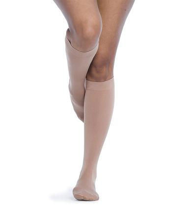 SIGVARIS Women s Style Soft Opaque 840 Closed Toe Calf-High Socks 15-20mmHg - Pecan - Medium Short