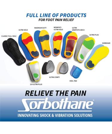 Sorbothane SorboAir Insoles for Women & Men - Size 7.5-8.5 & 5.5-6 (Metric 38-39) | Comfort & Support for All-Day Wear | International Shipping Available - Buy Online on GoSupps.com