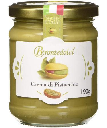 2 x Brontedolci Crema Spalmabile di Pistacchio Spreadable Pistachio Cream 190 g in Glass from Sicily with 40.5% Pistachio
