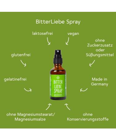 BitterLiebe Bitter Substances Spray 50ml | Hildegard von Bingen Bitter Drops | Natural Bitter Herbs from The Lion s Den - International Shipping Available - Buy Online on GoSupps.com