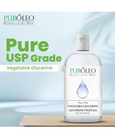 PUROLEO Vegetable Glycerin 8 Fl Oz/236 ML (Packed In Canada) Pure Glycerin for Face Skin and DIY Cosmetics USP Grade glycerin glycerine glycerin for face glycine vegetable glycerin for skin 236 ml (Pack of 1) - Buy Online on GoSupps.com