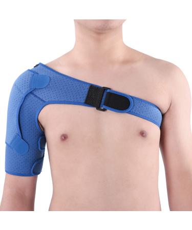 Estink Shoulder Support for Men Women Adjustable Neoprene Breathable Shoulder Sleeve Brace Compression Shoulder Support Brace Punched Shoulder Protector Fits Right or Left Shoulder