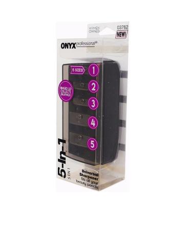 Onyx Professional 5-in-1 Universal Beauty Pencil Sharpener, 5 Sizes, for Eyeliner Pencils, Eyebrow Pencils and More