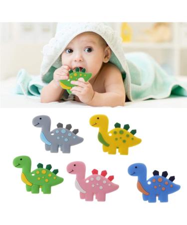 WOWOWO Dinosaur Baby Teether Necklace | BPA Free Silicone Chew Accessories for Safe Teething | International Shipping Available - Buy Online on GoSupps.com