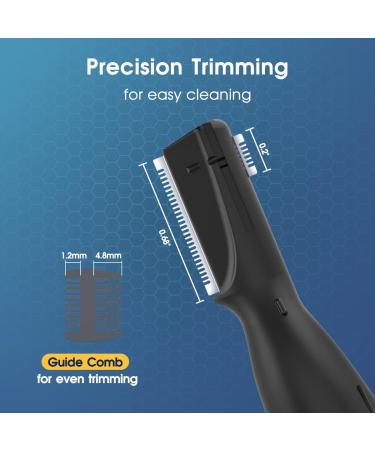 Upgraded Eyebrow Trimmer - Precision Facial Hair Trimmer for Men | Painless Electric Razor with Comb for Peach-Fuzz | Battery-Operated  - Buy Online on GoSupps.com