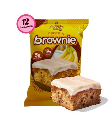 Prime Bites High Protein Brownie (12 Per Box, Banana Nut) - 19g of Protein, 5g of Collagen, Gluten Free, Low Sugar Treat, Delicious Protein Snack - Buy Online on GoSupps.com