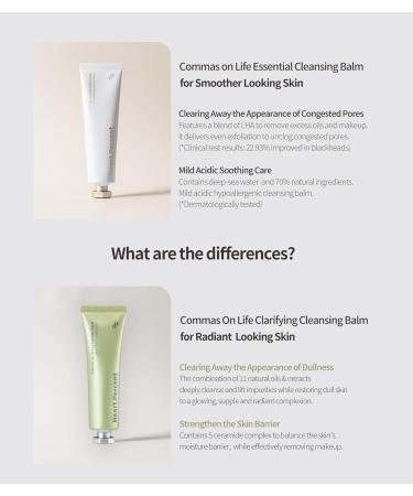 Heart Percent Commas on Life Essential Cleansing Balm Sherbet-Oil-Milk Transforming Makeup Remover Vegan Daily Face Wash Cleanser for All Skin Types 80ml (2.7oz) 2.7 Ounce (Pack of 1) Essential (Full-Size_80ml) - Buy Online on GoSupps.com