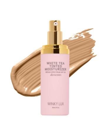 Winky Lux White Tea Tinted Moisturizer SPF 30 Sunscreen, Tinted Moisturizer for Face with SPF, Makeup SPF 30 Face Moisturizer with Vitamin E, Medium
