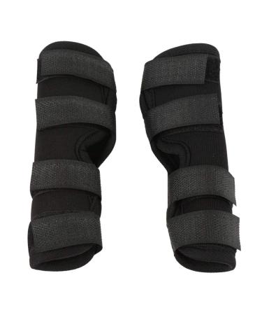 2PCS Dog Leg Brace Dogs foreleg/Rear Legs Surgical Injury Wound Protector Hock Joint Wraps Kneecap for Injuries Sprains Arthritis (Black L)