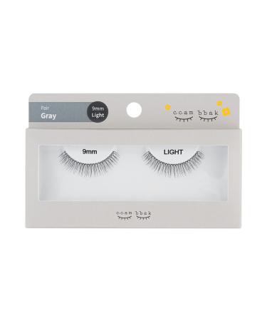 CCAMBBAK Original Pair Looks So Natural False Eyelashes Handmade Lightweight Individual Lashes Extension Lengthening Wisps K-Beauty Authentic Fake Eyelashes (9mm Light Pair(Black))