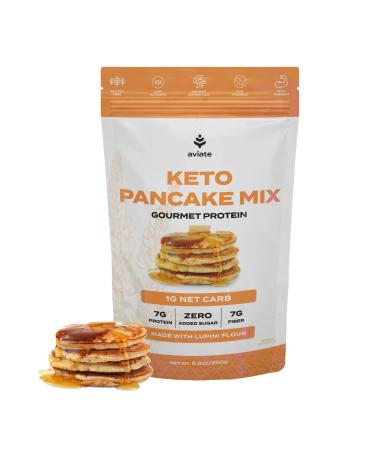 Aviate Keto Pancake & Waffle Mix - 1g Net Carb - Sugar-Free & Gluten-Free - Delicious Fluffy Keto-Friendly Breakfast Pancakes - Made with Low Carb Lupini Flour (8.8 OZ) (Pack of 1) 8.8 Ounce (Pack of 1)