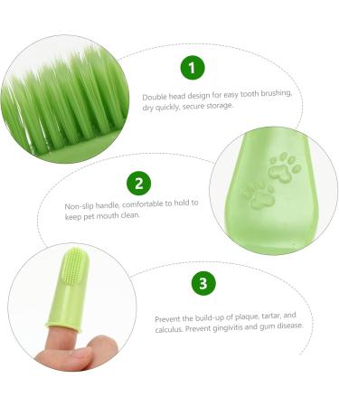 ORFOFE 1 Set Pet Toothbrush Kitten Toothbrushes Dog Toothbrush for Small Dogs Dog Toothpaste Pets Pp Green - Buy Online on GoSupps.com