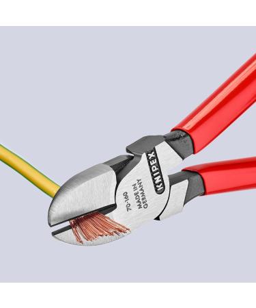 Knipex Diagonal Cutter black atramentized plastic coated 160 mm (self-service card/blister) 70 01 160 SB Grips Plastic Coated Red 160 mm atramentized on self-service card - Buy Online on GoSupps.com