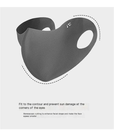 Zjxian Sun Protection Facial Mask for Women | Summer UV Protection & Breathable Ice Cream Design | One Size Gray (1 Piece) - Buy Online on GoSupps.com