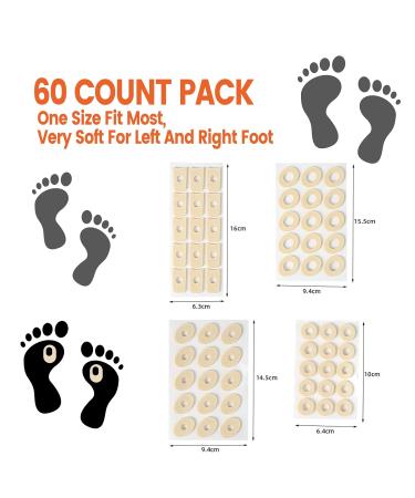 Buy 60 Pieces Corn Cushions - Soft Latex Foam Callus Pads for Foot & Heel Pain Relief - Self Adhesive Anti-Friction Pads - 4 Models Available - Buy Online on GoSupps.com