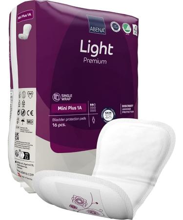 Abena Eco-Friendly Women's Incontinence Pads - Fast Absorption & Protection - Mini Plus 1A 200ml 16PK - Buy Online on GoSupps.com