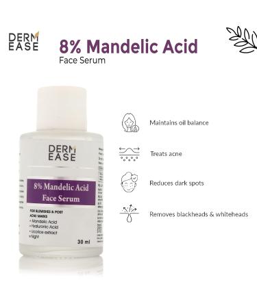 8% Mandelic Acid Face Serum 30 ML | Face Serum for Blemishes & Reduces Acne Dark Spots (Buy 2 Quantity Get 1 Quantity Free) - Buy Online on GoSupps.com