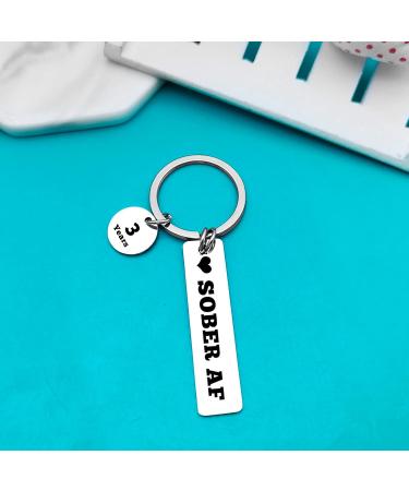 Xiahuyu 3 Year Sobriety Gifts | Anniversary Keychain for Addiction Recovery | AA & NA Gifts for Men & Women - Buy Online on GoSupps.com