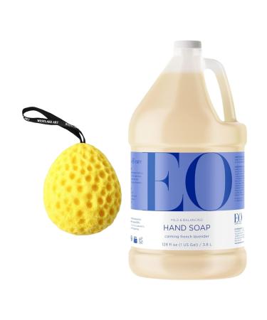 Liquid Hand Soap Refills | Bundled With Bath Sponge - French Lavender Liquid Hand Soap Refill Gentle & Nourishing With Organic Ingredients Versatile & Soothing Pack Of 1