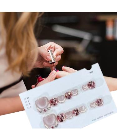 Yianyal Toenails Glitter - Glitter Toe Nails | Manicure Art Glossy Fake Toe Nails Sparkling Cat's Eye Toenail for Summer for Women Girls - Buy Online on GoSupps.com