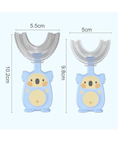 Cute Koala Shape Kids U-Shaped Toothbrush - Food Grade Soft Silicone Brush Head 360 Oral Teeth Cleaning Design for Toddlers and Children Green Small 1 count (Pack of 1) Green - Buy Online on GoSupps.com