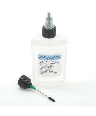 MICROLUBROL Gun Protectant Oil 100% Silicone Oil Safe for All Metals 2oz