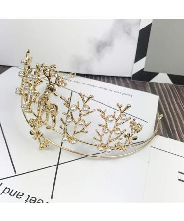 TOYANDONA Crown Tiara Christmas Deer Headband Wedding Alloy Headdress Accessories Hair Hoop for Performance Party 1pc - Buy Online on GoSupps.com