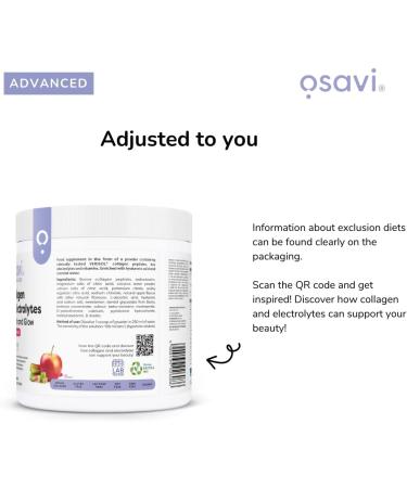  OSAVI Osavi Collagen Electrolytes Vitality and Glow Apple & Rhubarb - 300g - Buy Online on GoSupps.com