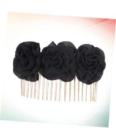 FRCOLOR Bridal Headpieces for Wedding Black Barrettes Hair Accessories for Prom Black Hair Clips Women's Hair Clips Barrettes for Women Floral Hair Accessories Blush The Flowers Miss - Buy Online on GoSupps.com