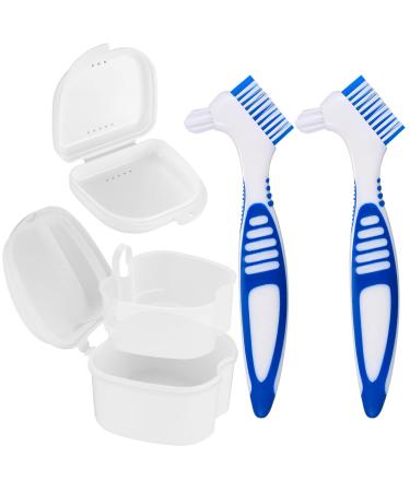 4 STK Denture Picking Box for Presses Mmersion Box for Prostheses Storage Box Container With Provere Cleaning Timetry Bush