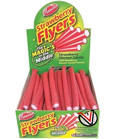 VIMIX FLYERS Strawberry Liquorice with Strawberry Crystal Centre 60 Pieces - Buy Online on GoSupps.com