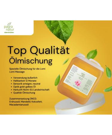 Pagra Natur Lomi Lomi Massage Oil - 5L Canister | Premium International Shipping | Relaxation & Therapy - Buy Online on GoSupps.com