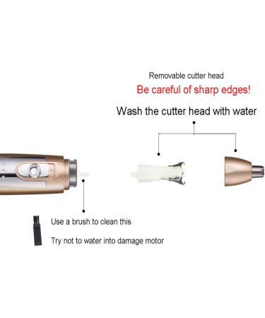 Nose Hair Trimmer for Men & Women - Ear and Nose Hair Remover with Removable Cutter Head | International Shipping Available - Buy Online on GoSupps.com