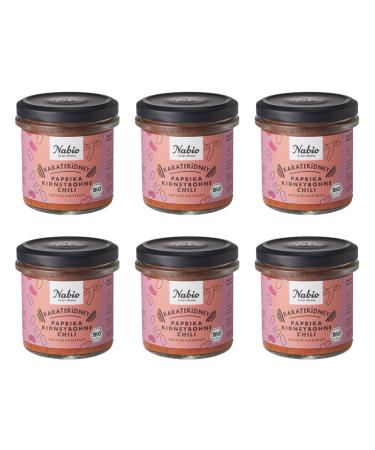 Nabio |Protein spread karatekidney paprika kidney bean chili i based on beans i pleasantly creamy i (6 x 140g) paprika kidney bean chili 140 g (6 Pack)