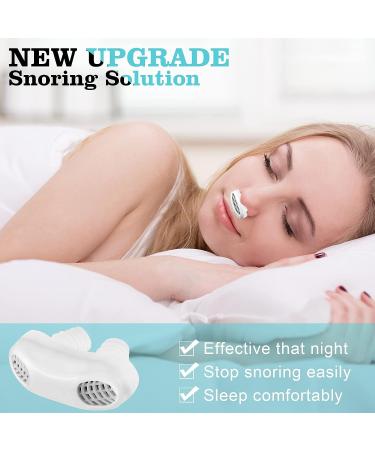 2-in-1 Anti Snoring Nose Air Purifier for Men and Women - Stop Snoring and Improve Sleep Quality with Nasal Vents Plugs Clip - CPAP Users Friendly (White) - Buy Online on GoSupps.com