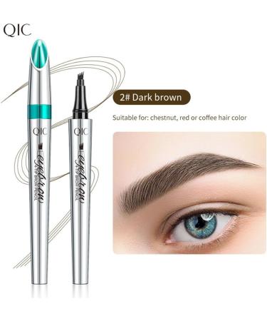 New Magic Eyebrow Pencil 3D Waterproof Microblading Eyebrow Pencil Contouring Pen Eyebrow Pencil with 4 Fork Tip Effortlessly Creates Lasting MakeUp Professional Natural Looking Eyebrows (1PC-C) - Buy Online on GoSupps.com
