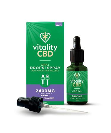 Vitality CBD Drops Spray in MCT Oil 2400 mg Berry 30 ml 2400mg Berry 30ml