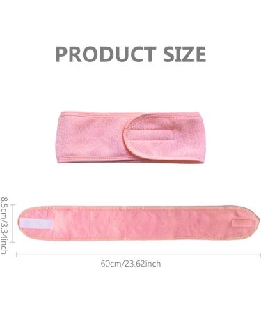 Spa Headband Spa Facial Headbands Pink Makeup Headband Shower Bath Head Wrap Skincare Hair Band with Fastening Tape for Washing Face - Buy Online on GoSupps.com