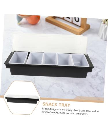 Alipis Box Dog Fruit Box Food Tray Sectional Food Serving Containers Dry Fruit Container Dried Fruit Plate 49.5X15.5X9CM Black - Buy Online on GoSupps.com