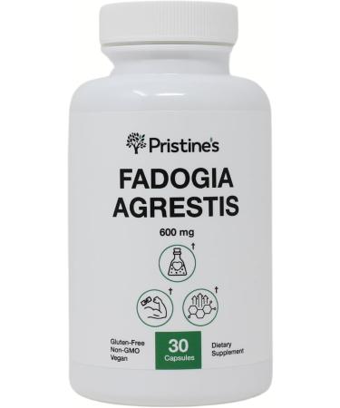 PRISTINE S Fadogia Agrestis 600MG - Testosterone Booster Capsules for Muscle Building & Vitality - 30-Day Supply - Gluten Free Non-GMO - Buy Online on GoSupps.com