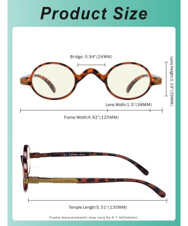 Eyekepper Blue Light Blocking Glasses - Small Round Tortoise Computer Eyewear with Spring Hinges - Shop Internationally - Buy Online on GoSupps.com