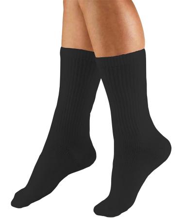 Buy Champion Men's Compression Socks 15-20 mmHg - Athletic Fit Crew Length Black Large | Cushioned Mid-Calf Sports Socks for Enhanced Performance - Buy Online on GoSupps.com