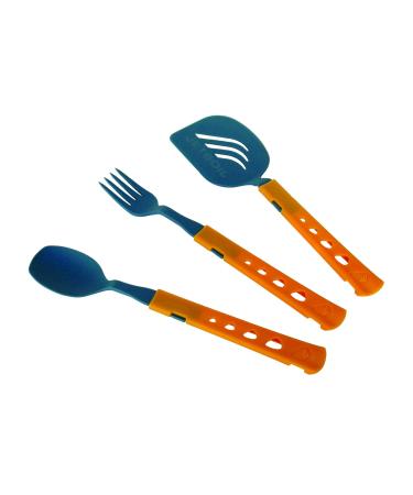 Jetboil Jetset Stowable Camping Utensil Set, Grey Orange