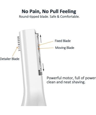 Electric Painless Eyebrow Hair Removal Razors for Women & Men - Facial Hair Removal Trimmer for Flawless, Gentle Shaving on Face, Body, Arms, Legs & Bikini Line - Buy Online on GoSupps.com
