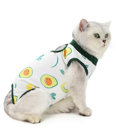 Agoumlux Katzenbody after op castration for cat body for surgery leakage protection catwear recovery clothing cotton green l l green green